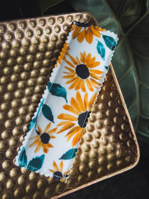 Sunflower Fields - Fabric Bookmark