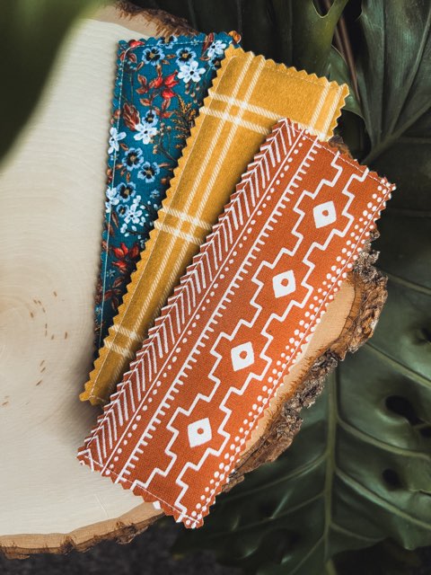 Fall Vibes 3 Pack - Fabric Bookmarks